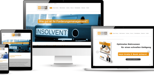 Debkon Plus Forderungsmanagement Website