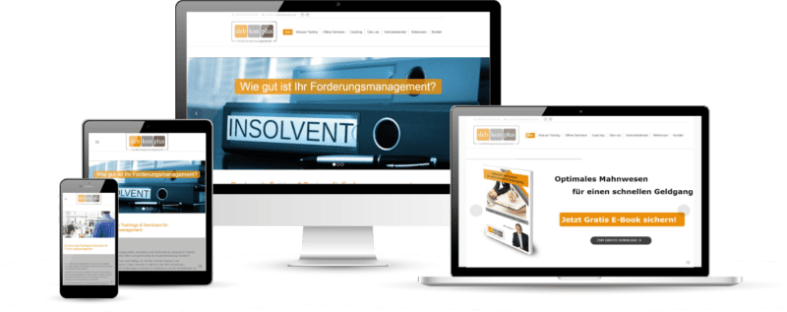 Debkon Plus Forderungsmanagement Website